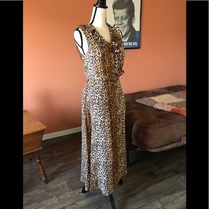 VINTAGE ULTRA DRESS leopard print wrap dress